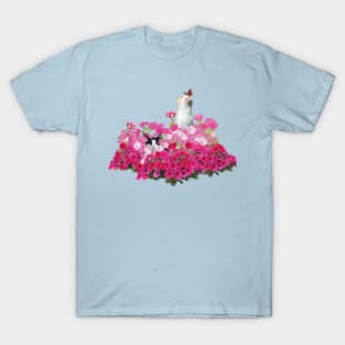 Cats In Petunias T-Shirt